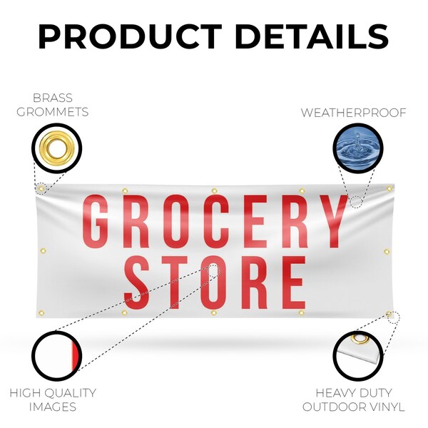 Signmission Grocery Store, 48 Inch x 120 Inch, Vinyl Banner - B-120-30680