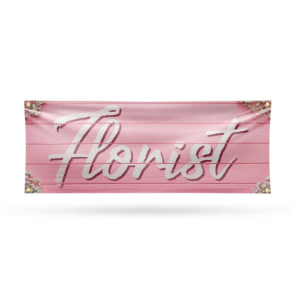 Signmission Florist, 18 Inch x 48 Inch, Vinyl Banner - B-30637