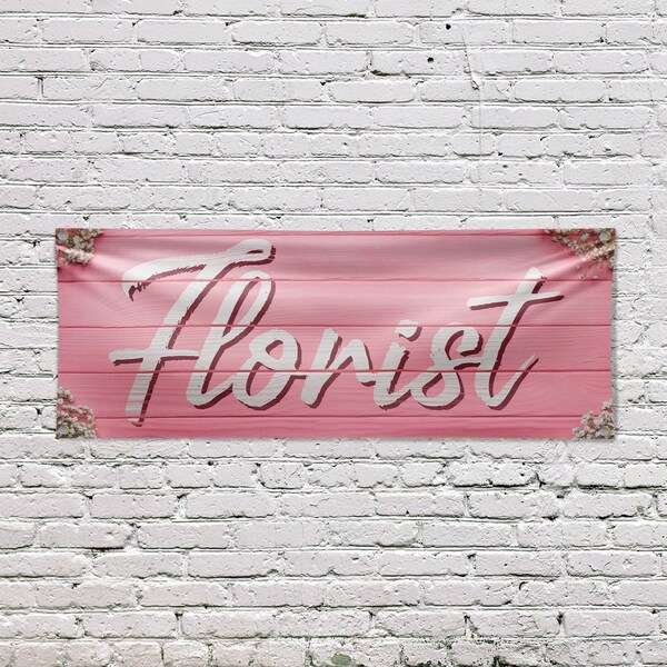 Signmission Florist, 18 Inch x 48 Inch, Vinyl Banner - B-30637