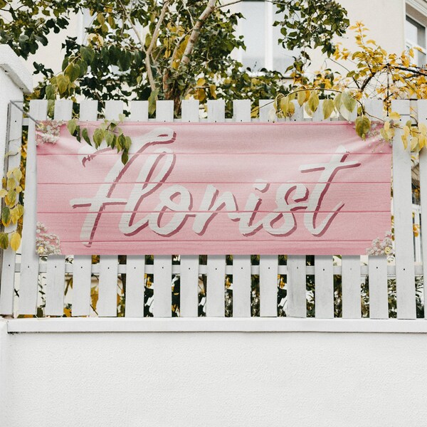 Signmission Florist, 18 Inch x 48 Inch, Vinyl Banner - B-30637