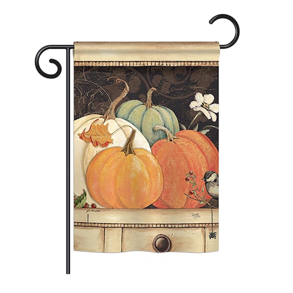 Gardencontrol 13 x 18.5 in. Seasonal Harvest & Autumn Impressions  Vertical Garden Flag - October Pumpkins Fall - GA3457945