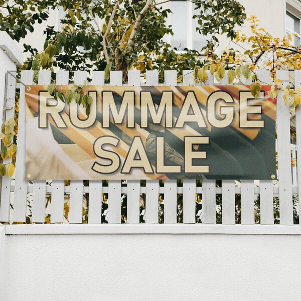 Signmission Rummage Sale, 18 Inch x 48 Inch, Vinyl Banner - B-30840
