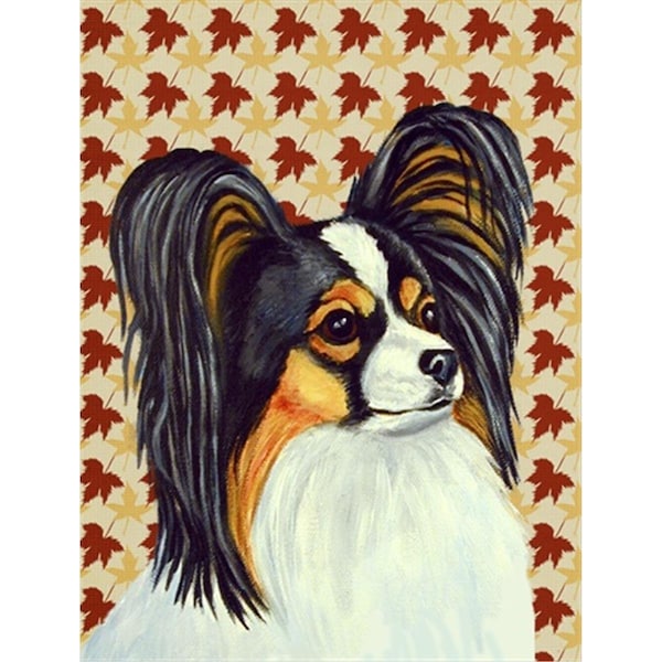 Patioplus 11 x 15 In. Papillon Fall Leaves Portrait Flag; Garden Size - PA246726
