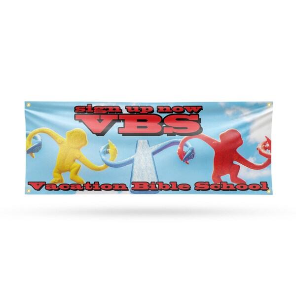 Signmission VBS Sign Up Now, 18 Inch x 48 Inch, Vinyl Banner - B-30910