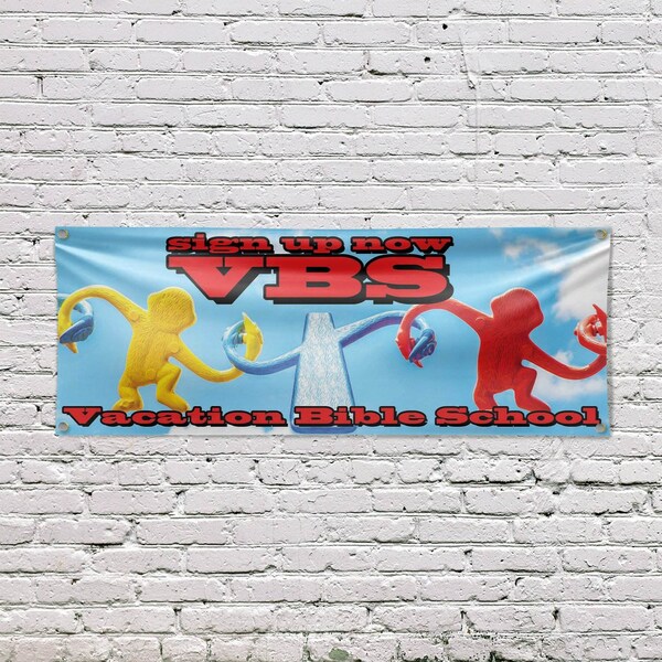 Signmission VBS Sign Up Now, 18 Inch x 48 Inch, Vinyl Banner - B-30910