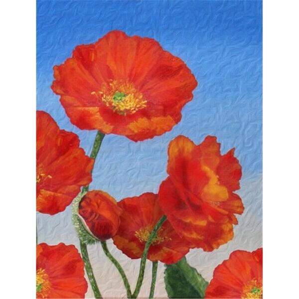 Carolines Treasures Poppies by Sinead Jones Flag Canvas House Size - JOS0273CHF
