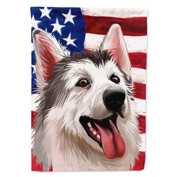 Carolines Treasures Northern Inuit Dog American Canvas House Flag - 28 x 0.01 x 40 in. - CK6629CHF