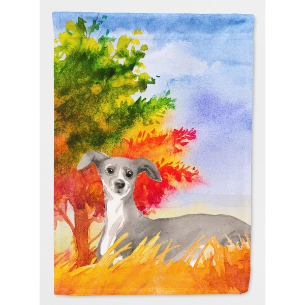 Carolines Treasures Fall Italian Greyhound Flag Canvas House Size - CK1939CHF