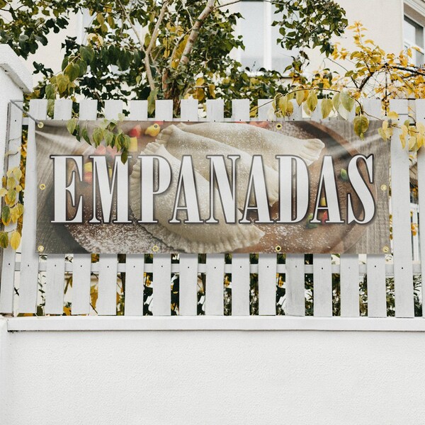 Signmission Empanadas, 36 Inch x 96 Inch, Vinyl Banner - B-96-30559