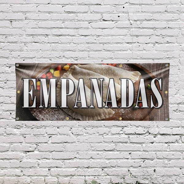 Signmission Empanadas, 36 Inch x 96 Inch, Vinyl Banner - B-96-30559