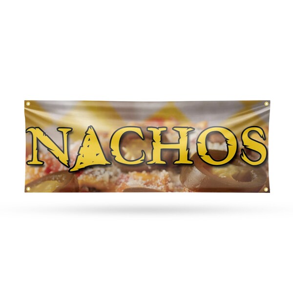 Signmission Nachos, 18 Inch x 48 Inch, Vinyl Banner - B-30746