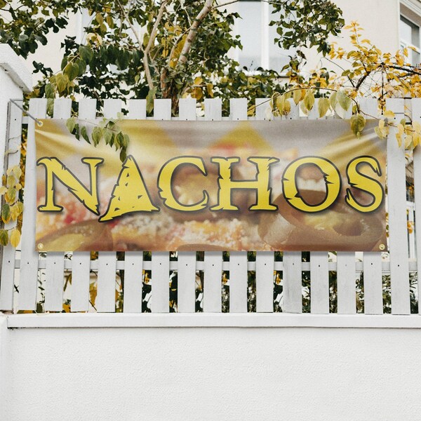 Signmission Nachos, 18 Inch x 48 Inch, Vinyl Banner - B-30746