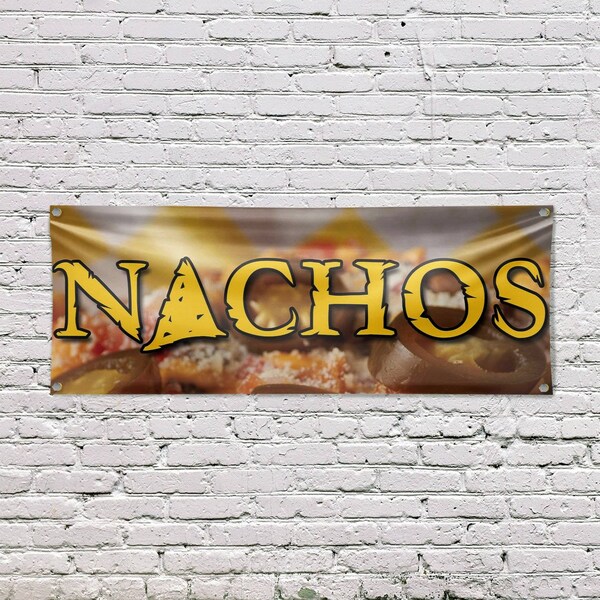 Signmission Nachos, 18 Inch x 48 Inch, Vinyl Banner - B-30746