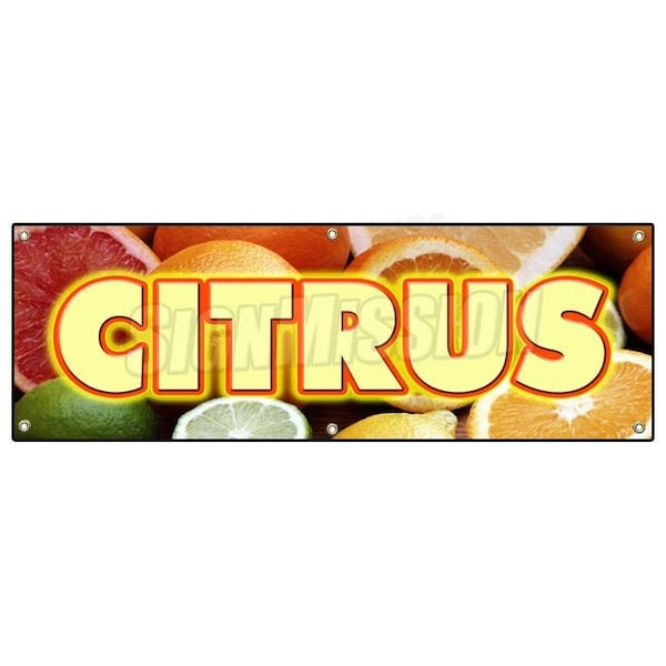 Signmission CITRUS BANNER SIGN florida orange grapefruit lemon just picked orchard - B-72 CITRUS