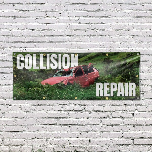 Signmission Collision Repair, 48 Inch x 120 Inch, Vinyl Banner - B-120-30519
