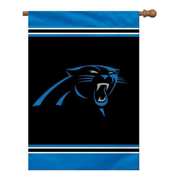 Fremont Die Inc Fremont Die 94628B Carolina Panthers House Banner 28 x 40 in. 1- Sided - 94628B