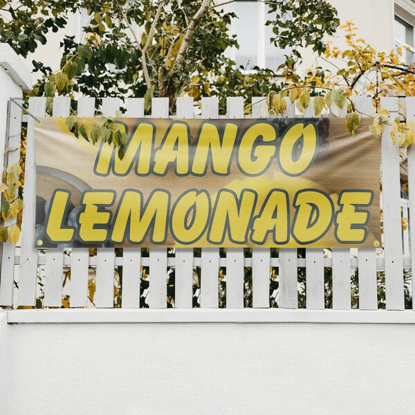 Signmission Mango Lemonade, 18 Inch x 48 Inch, Vinyl Banner - B-30729