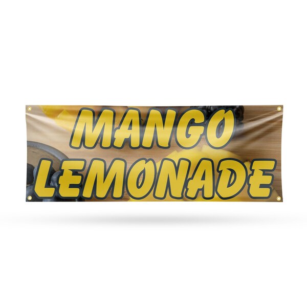 Signmission Mango Lemonade, 18 Inch x 48 Inch, Vinyl Banner - B-30729