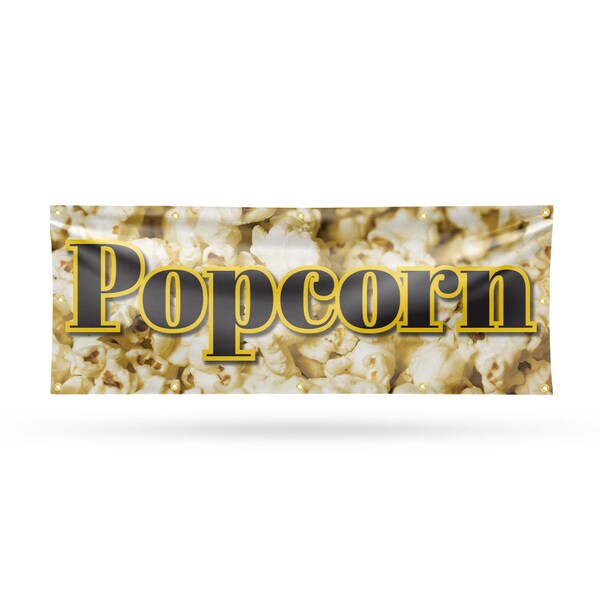 Signmission Popcorn, 48 Inch x 120 Inch, Vinyl Banner - B-120-30814