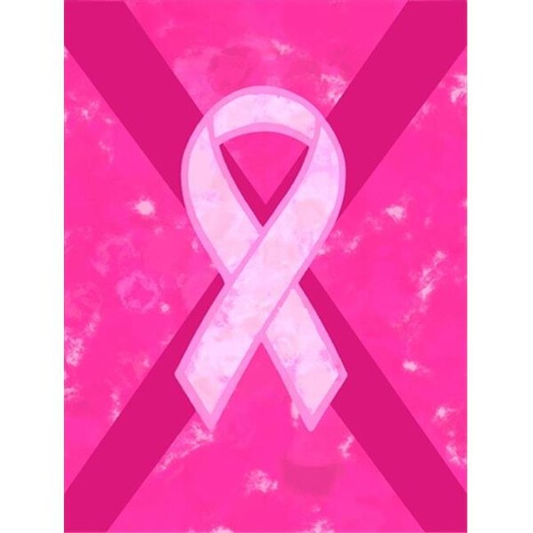 Patioplus 11 x 15 in. Breast Cancer Battle Flag Garden Size Flag - PA631229