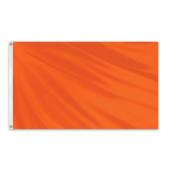 Global Flags Unlimited Solid Color Outdoor Nylon Flag 3' x 5' - Orange - 204659