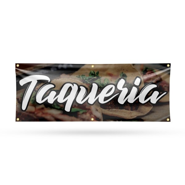 Signmission Taqueria, 24 Inch x 72 Inch, Vinyl Banner - B-72-30880