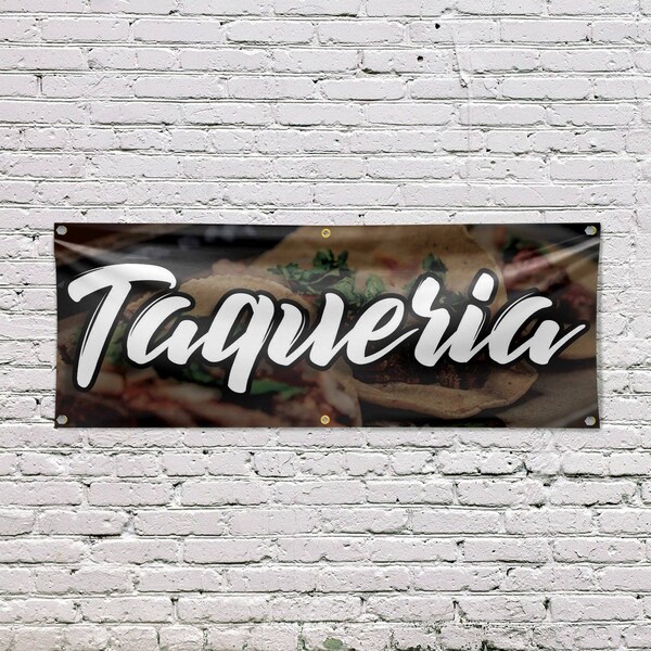 Signmission Taqueria, 24 Inch x 72 Inch, Vinyl Banner - B-72-30880