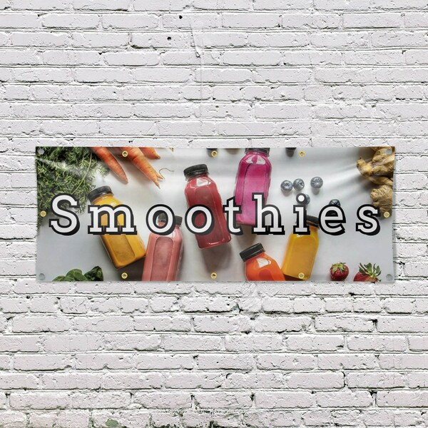 Signmission Smoothies, 48 Inch x 120 Inch, Vinyl Banner - B-120-30863