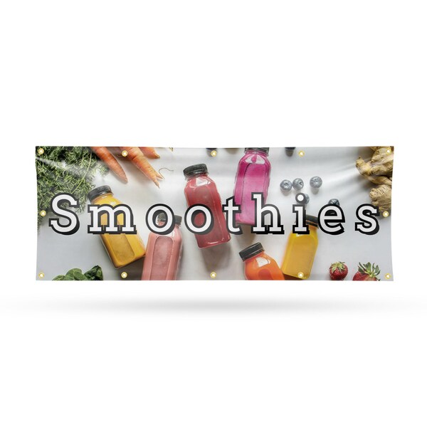 Signmission Smoothies, 48 Inch x 120 Inch, Vinyl Banner - B-120-30863
