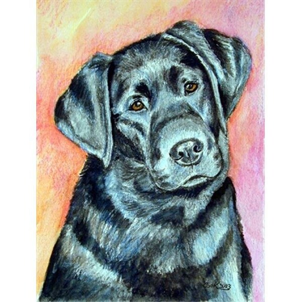 Carolines Treasures Carolines Treasures 7177CHF 28 x 40 in. Black Labrador House Size Canvas Flag - 7177CHF