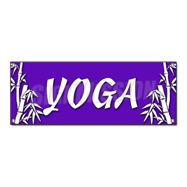 Signmission YOGA BANNER SIGN signs mat pants clothes bikram course school session class - B-YOGA