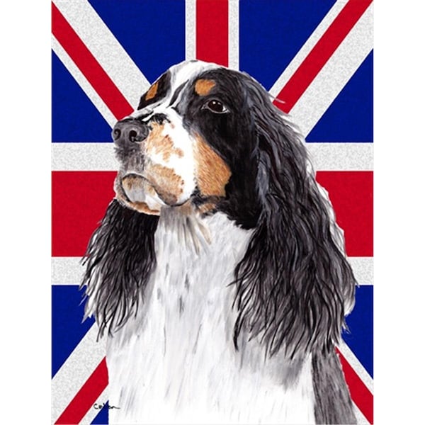 Patioplus Welsh Springer Spaniel with English Union Jack British Flag Flag Garden Size - PA247950