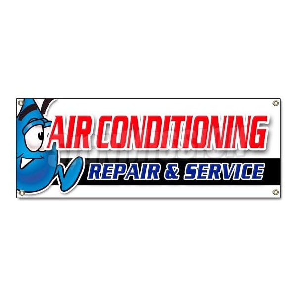 Signmission AC REPAIR & SERVICE BANNER SIGN hvac air conditioning estimates finance - B-AC REPAIR & SERVICE