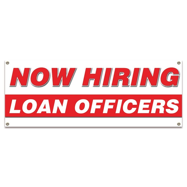 Signmission Now Hiring Loan Officers Banner Apply Inside Accepting Application Single Sided - B-30271