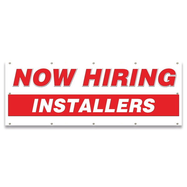 Signmission Now Hiring Installers Banner Apply Inside Accepting Application Single Sided - B-120-30261