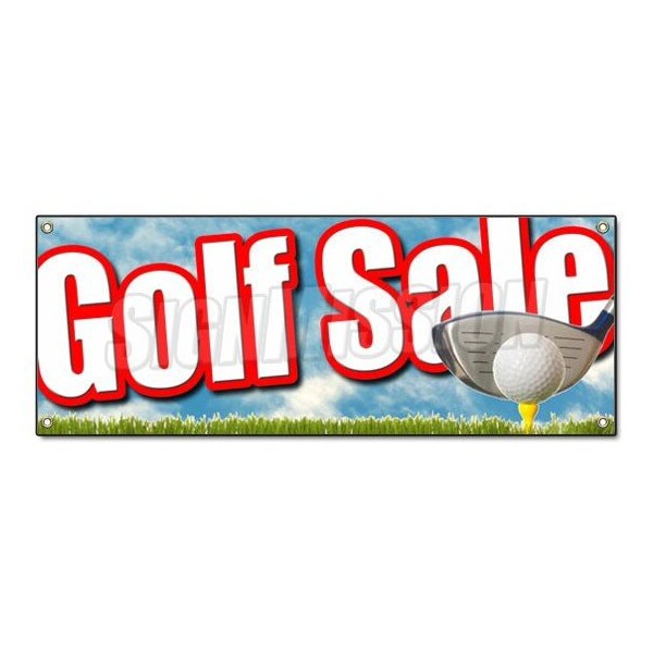 Signmission GOLF SALE BANNER SIGN golfing shop signs ball club bags clothes 50% huge - B-GOLF