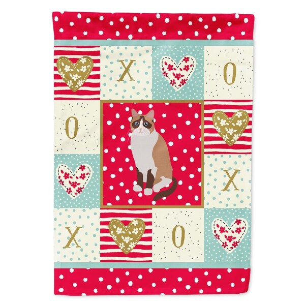 Carolines Treasures 11 x 0.01 x 15 in. Snowshoe Cat Love Garden Flag - CK5791GF