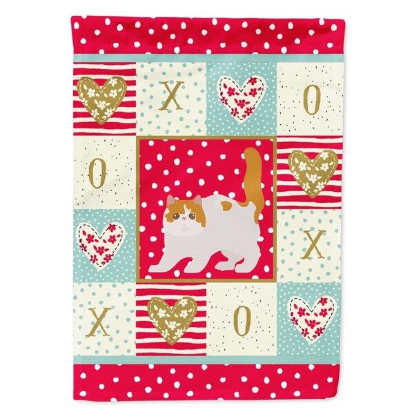Carolines Treasures 28 x 0.01 x 40 in. Exotic Shorthair No.4 Cat Love Canvas House Flag - CK5617CHF