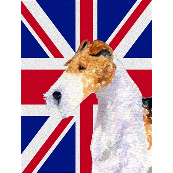 Patioplus Fox Terrier With English Union Jack British Flag Flag Garden Size - PA248225