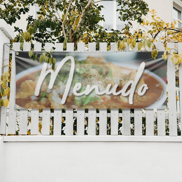 Signmission Menudo, 18 Inch x 48 Inch, Vinyl Banner - B-30737