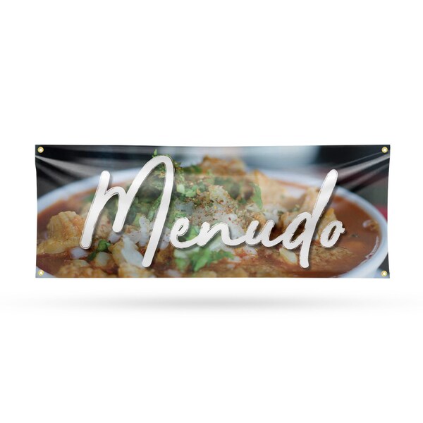 Signmission Menudo, 18 Inch x 48 Inch, Vinyl Banner - B-30737