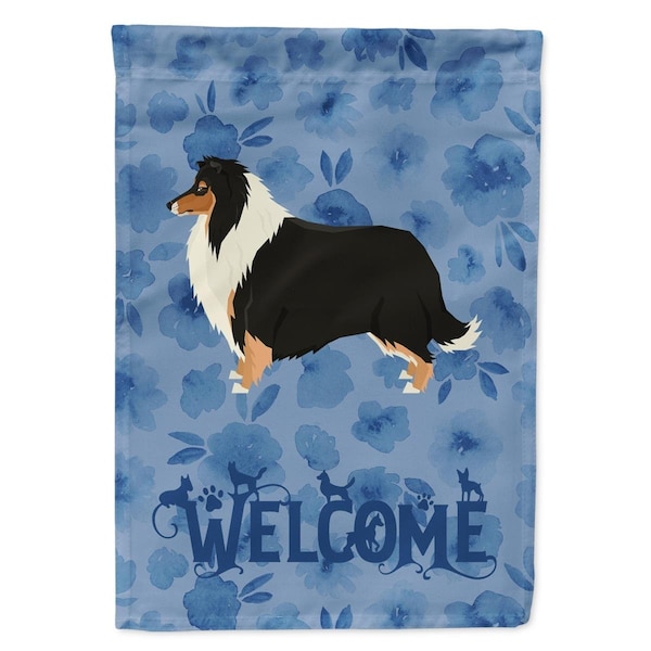 Carolines Treasures 11 x 0.01 x 15 in. Collie Welcome Flag Garden Size - CA72304