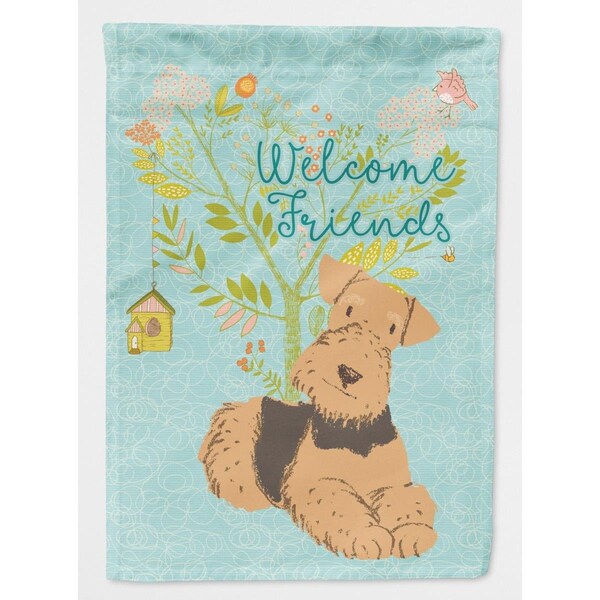 Carolines Treasures Welcome Friends Airedale Terrier Flag Garden - Size - CA70140