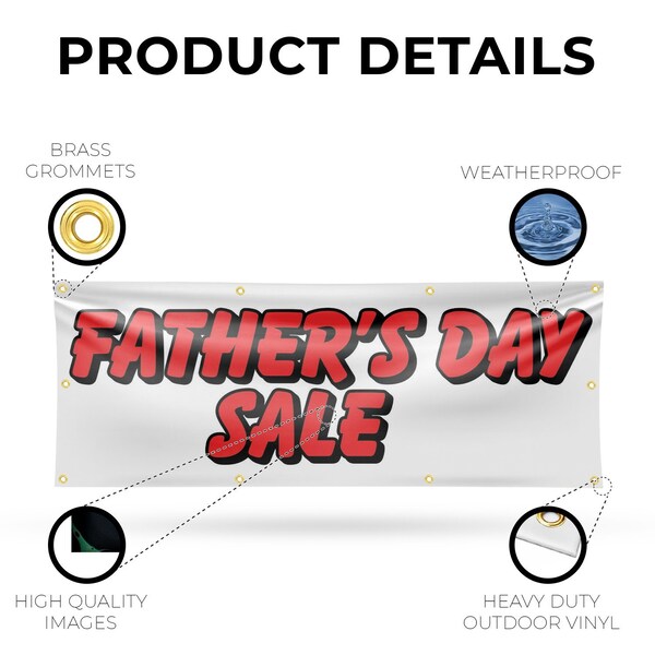 Signmission Fathers Day Sale, 36 Inch x 96 Inch, Vinyl Banner - B-96-30623