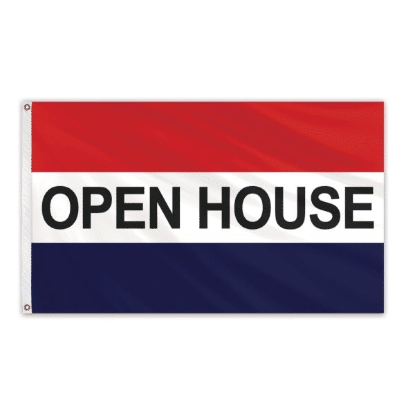 Global Flags Unlimited Open House Message Flag 3'x5' Standard Flag - 204587
