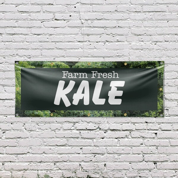 Signmission Farm Fresh Kale, 48 Inch x 120 Inch, Vinyl Banner - B-120-30598