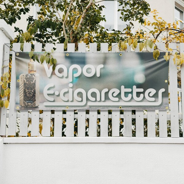 Signmission Vapor E Cigarettes, 36 Inch x 96 Inch, Vinyl Banner - B-96-30909