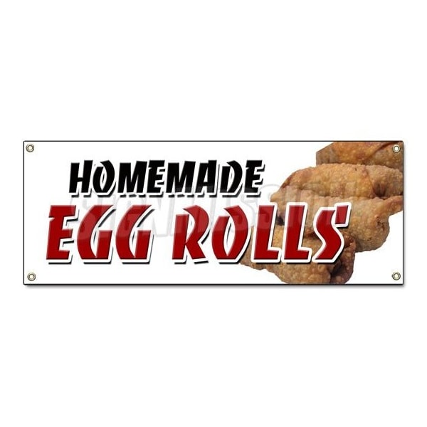 Signmission HOMEMADE EGG ROLLS BANNER SIGN spring chinese freshly ground pork fried - B-HOMEMADE EGG ROLLS