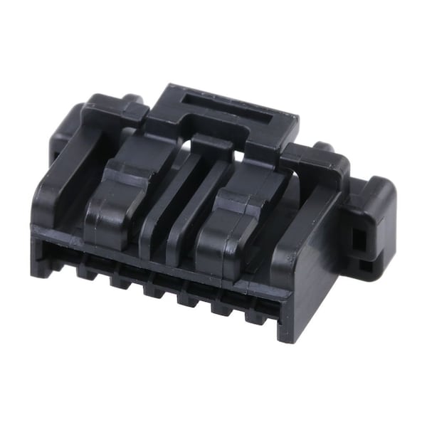 Conector de tarjeta Molex, 8 contactos, 1 fila, paso de 0.059 pulgadas, con seguro, Aislante negro, Enchufe - 5025780801