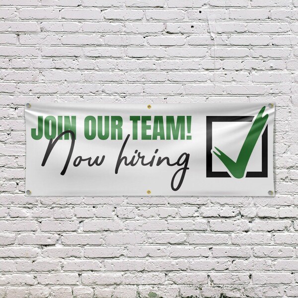 Signmission Join Our Team Now Hiring, 24 Inch x 72 Inch, Vinyl Banner - B-72-30713